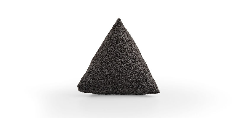 Triangle Anthracite Lace Pillow